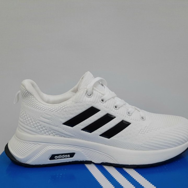 Кроссовки Adidas 39-45 лето артикул 925 белый