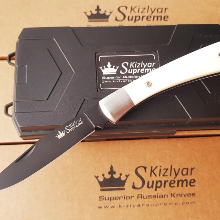 Нож Kizlyar Supreme Gent Bone Black Titanium