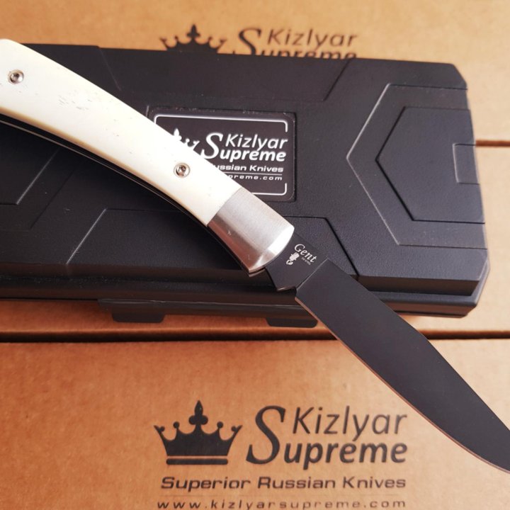 Нож Kizlyar Supreme Gent Bone Black Titanium