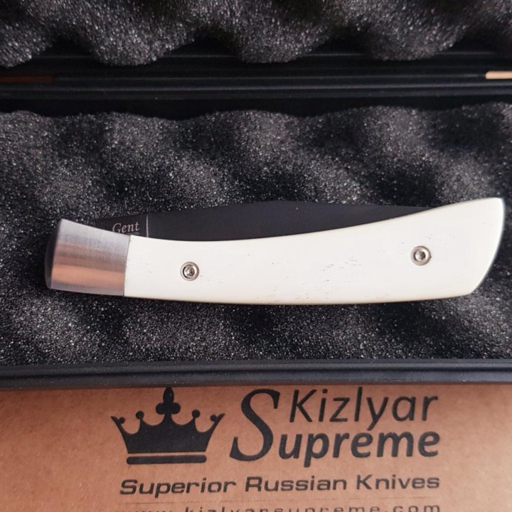 Нож Kizlyar Supreme Gent Bone Black Titanium