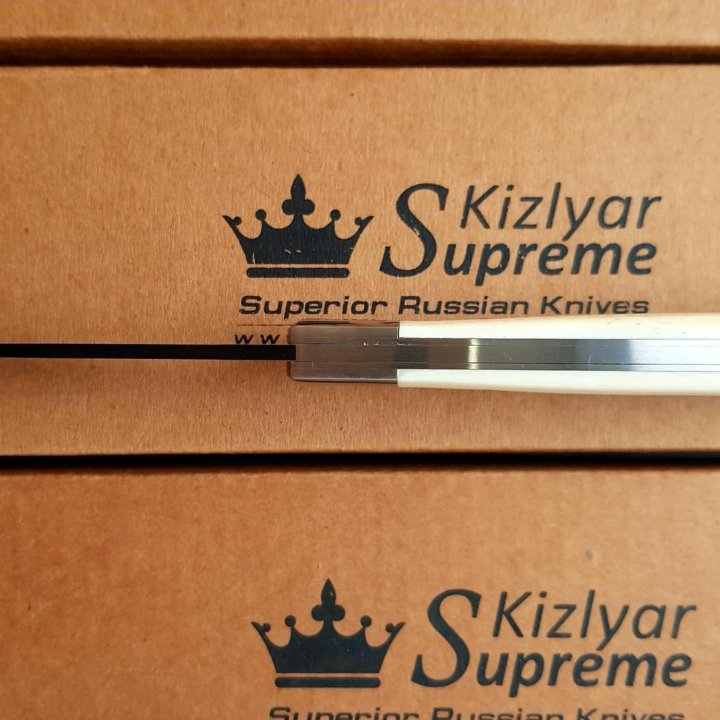 Нож Kizlyar Supreme Gent Bone Black Titanium