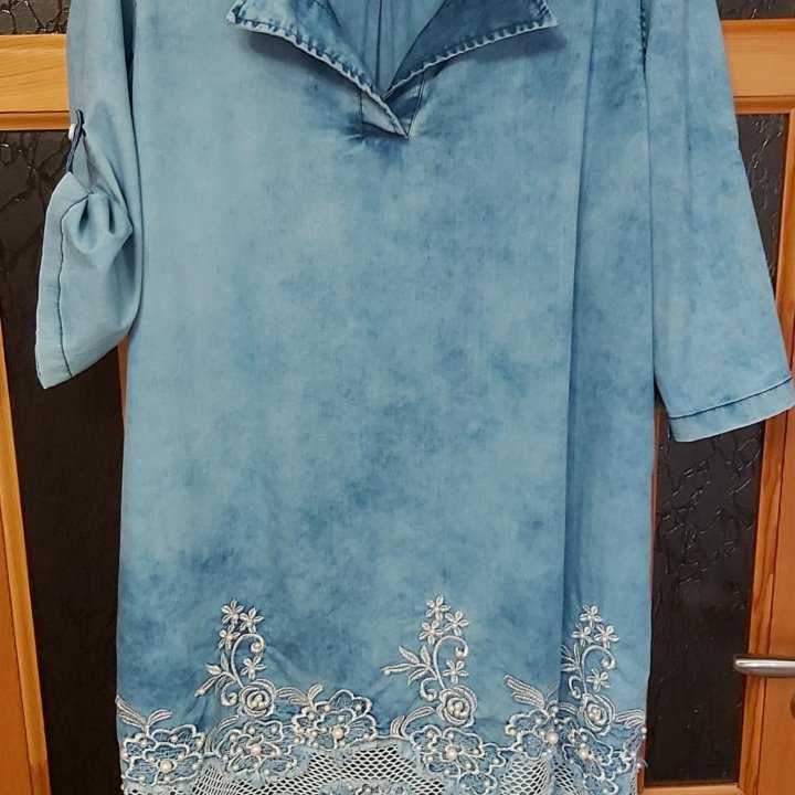 Джинсовое платье 54 56