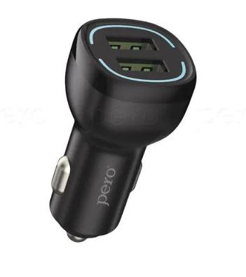 АЗУ PERO AC04 2USB 2.4A c кабелем Micro USB Black