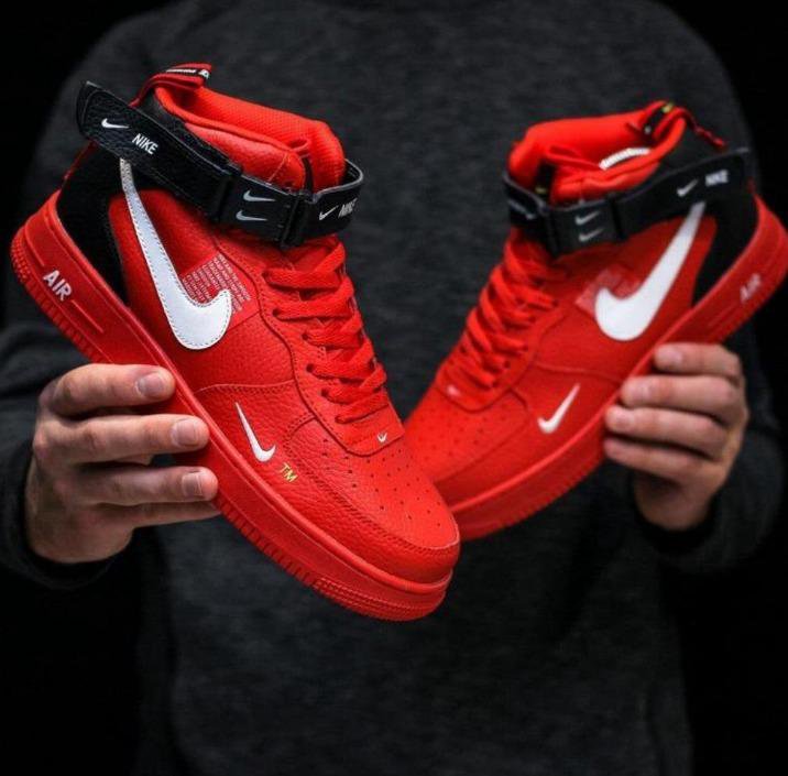 Кроссовки Nike Air Force 1'07 Utility Mid (Red)