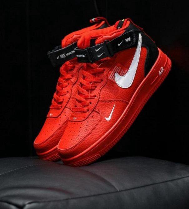 Кроссовки Nike Air Force 1'07 Utility Mid (Red)