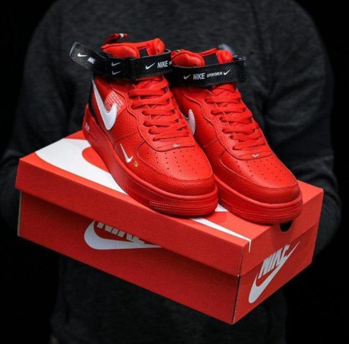 Кроссовки Nike Air Force 1'07 Utility Mid (Red)