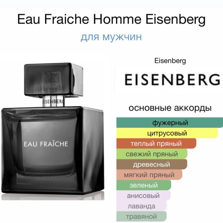 Мужские духи Eau Fraiche Homme Eisenberg 100 мл.