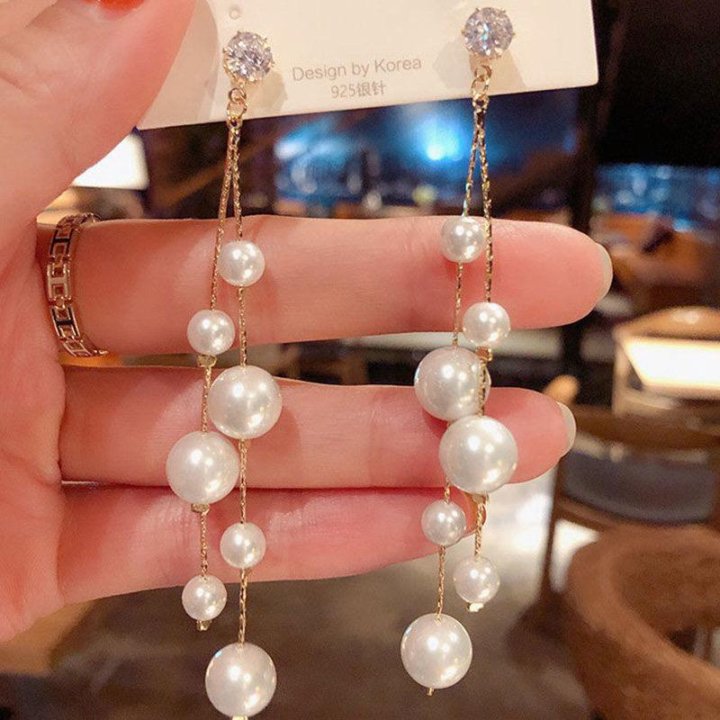 Серьги с бусинами