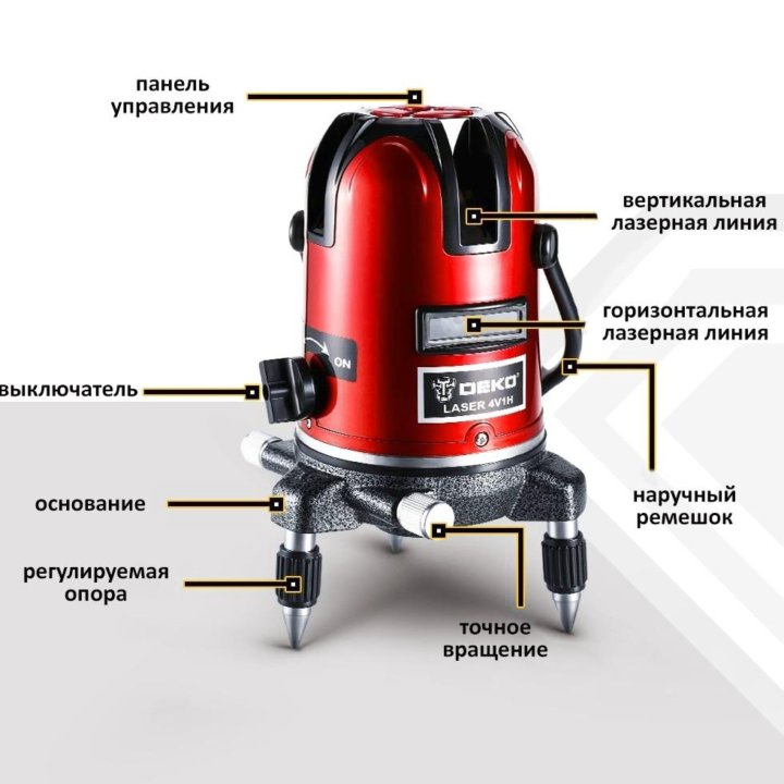Лазерный уровень Deko в кейсе