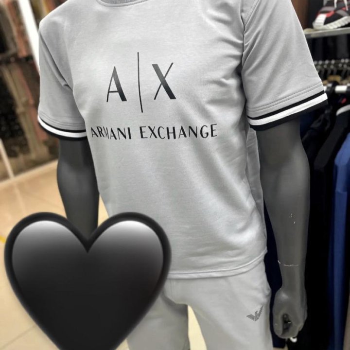 Летние костюмы Armani Exchange (шорты + футболка)