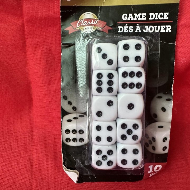 Набор кубиков 10 шт game dice