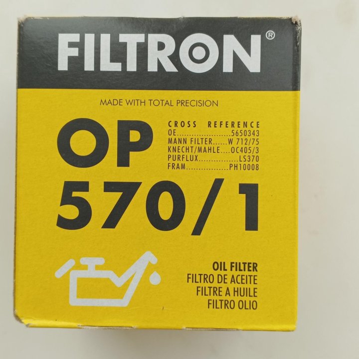 Фильтр масляный Filtron OP 570/1 lamps/opel