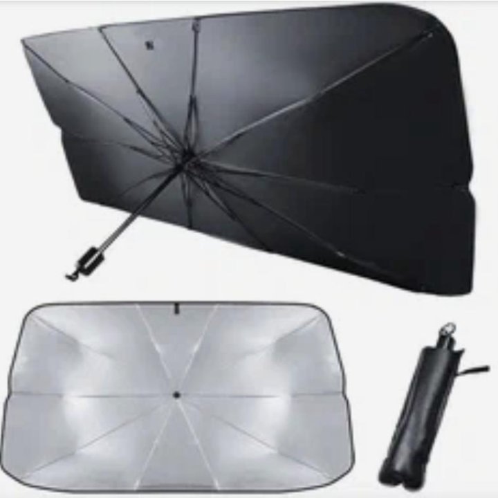 Солнцезащитный зонт на лобовое стекло.