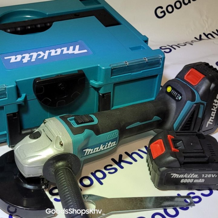 Аккумуляторная болгарка УШМ Makita 128V 125мм