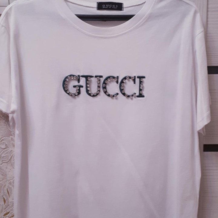 Футболка GUCCI со стразами