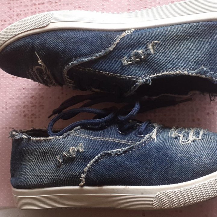 Кеды джинсовые
