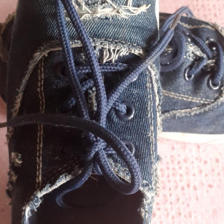 Кеды джинсовые