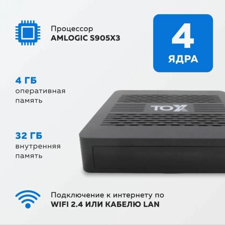 Смарт ТВ приставка TOX3 4/32GB