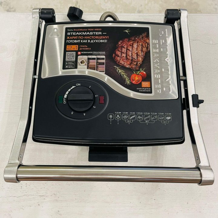 Гриль REDMOND SteakMaster RGM-M800, Черный/сталь