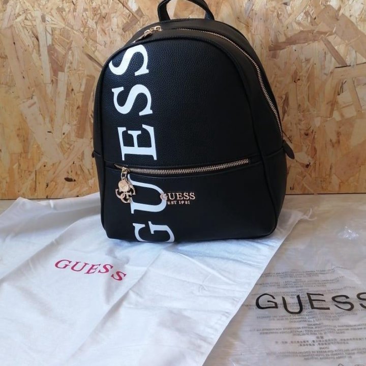 Роскошный Новый черный рюкзак guess