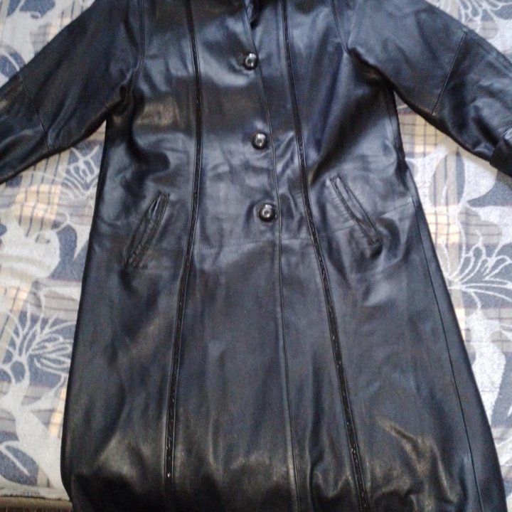 Пальто кожаное