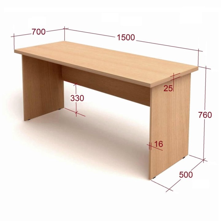 Стол письменный 150х70 большой верх 25мм