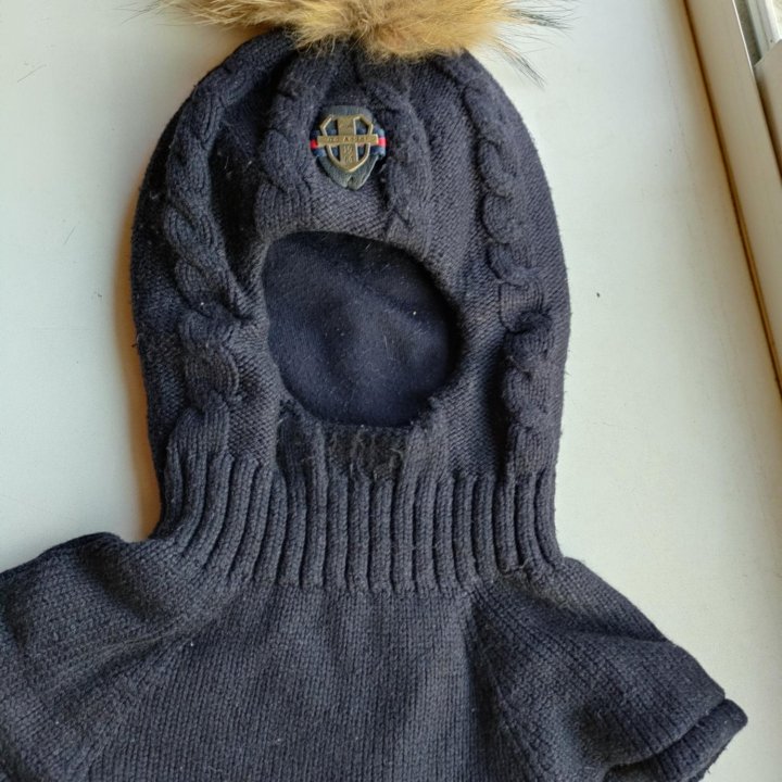 Шапка шлем на мальчика 48-50 зима