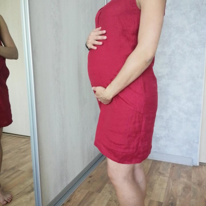 Платье для беременных льняное