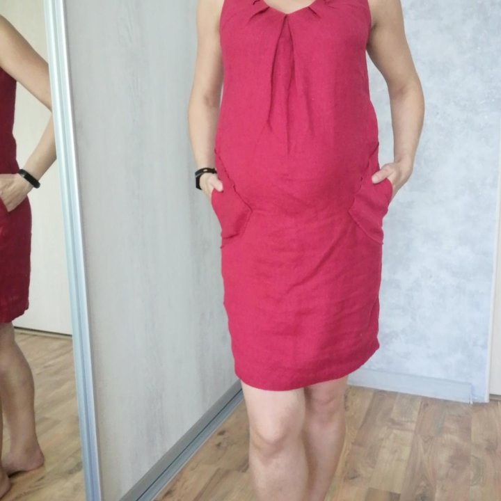 Платье для беременных льняное