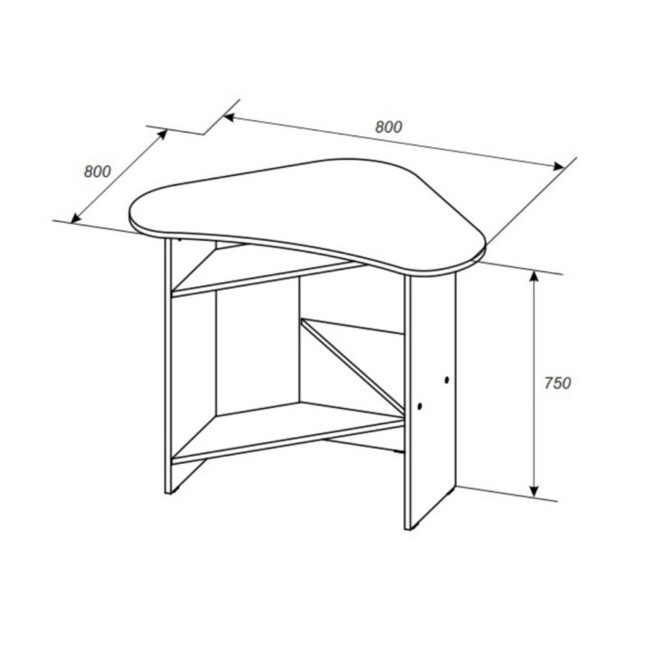 Новый угловой компьютерный стол 80*80 см