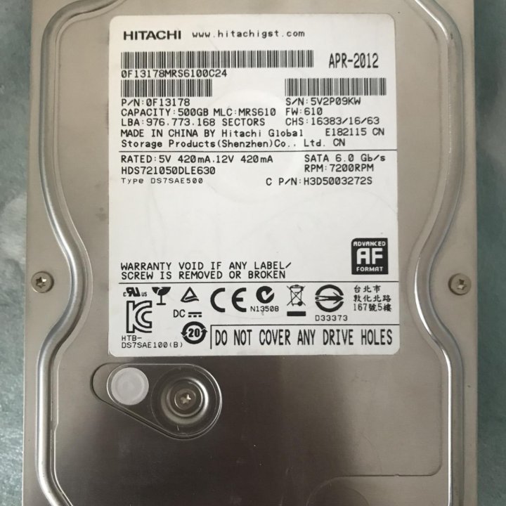 SATA HDD 320 и 500 Гб. WD, Hitachi, Seagate.