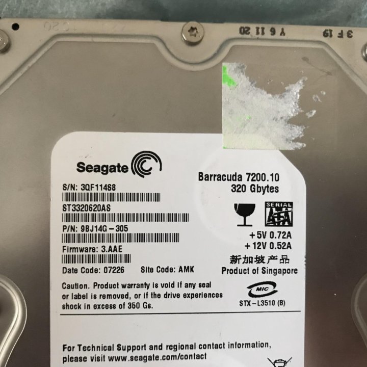 SATA HDD 320 и 500 Гб. WD, Hitachi, Seagate.