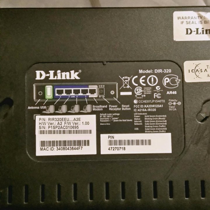 Wi-fi роутер d-link dir-320