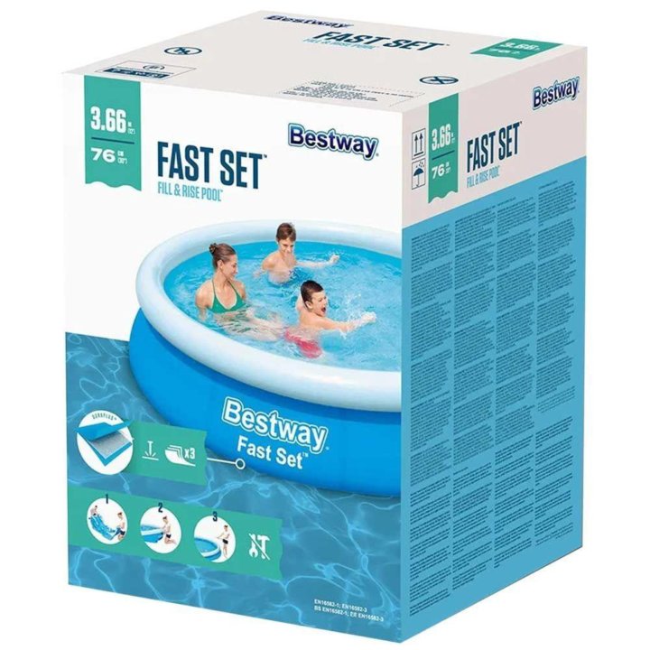 Бассейн Bestway Fast Set 57273, 366х76 см