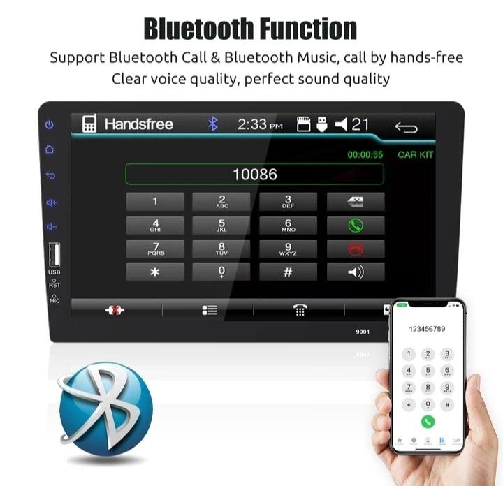 Магнитола 1 Din. С Экраном 9 Дюймов. Bluetooth.