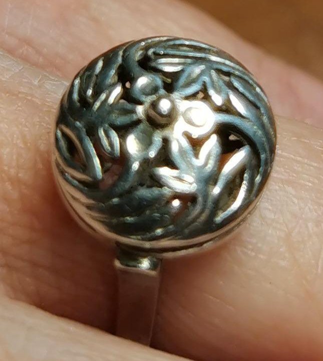 Кольцо, серьги, кулон серебро Монголия объёмные