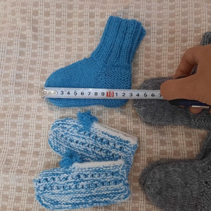 Носки теплые вязаные детские цена за все