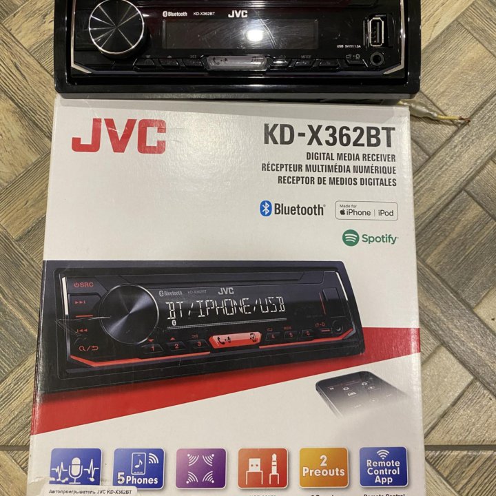 Магнитола jvc kd-x362bt