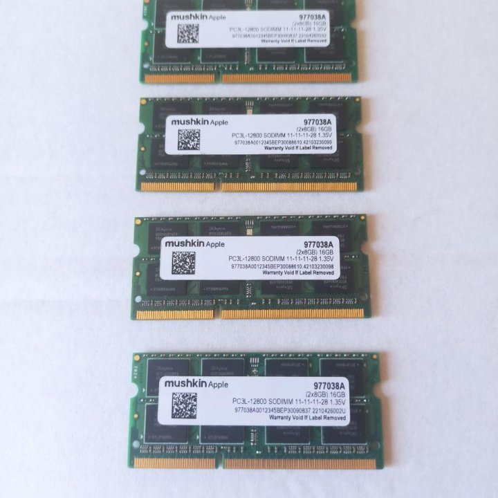 So-Dimm 32GB DDR3 (4x8GB) 1600 Mhz Ддр3 pc3l Apple