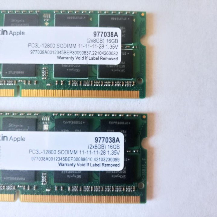 So-Dimm 32GB DDR3 (4x8GB) 1600 Mhz Ддр3 pc3l Apple