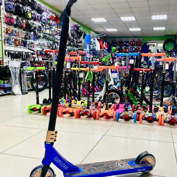 Трюковый самокат Explore BOOGER DELUXE HD