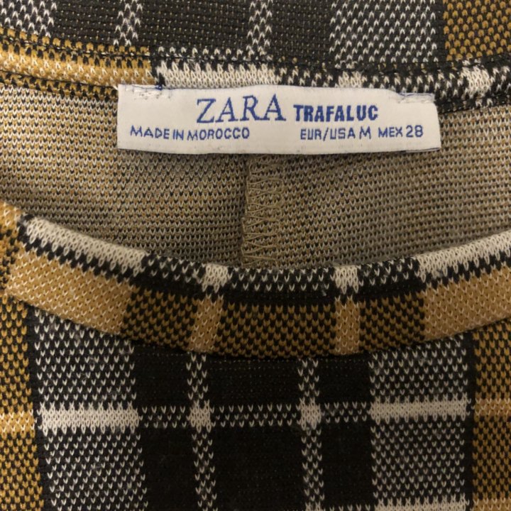 zara trafaluc платье в клетку