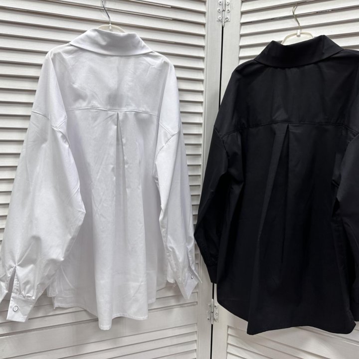 Рубашка черная и белая для девочки школа