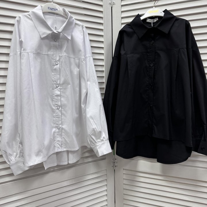 Рубашка черная и белая для девочки школа