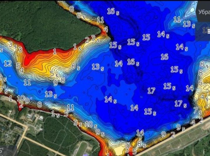 Карта глубин Десногорское вдхр. на эхолот Lowrance