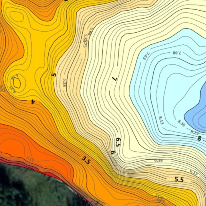Карта глубин Десногорское вдхр. на эхолот Lowrance