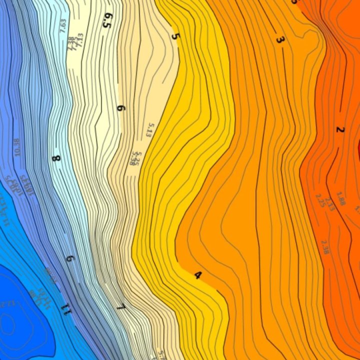 Карта глубин Десногорское вдхр. на эхолот Lowrance