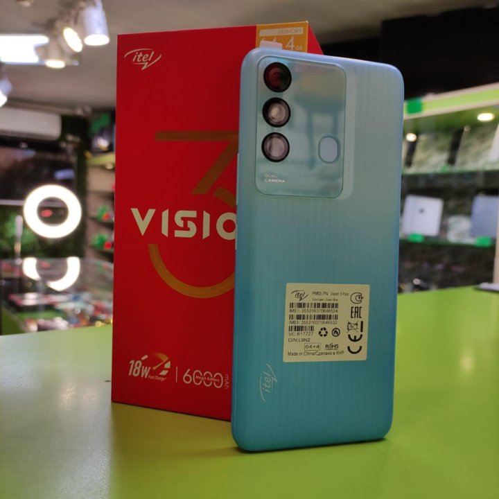 Itel Vision 3 Plus - 4/64Gb 6000mAh 6.82