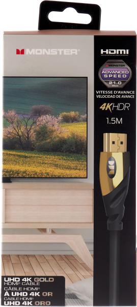 Кабель Monster UHD Classic Gold HDMI - HDMI 3м Черный