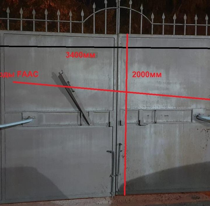 Ворота кованные 3400х2000 с приводами